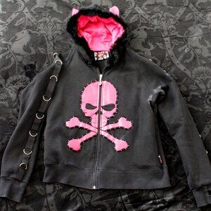 *Vintage* Living Dead Souls Hoodie w/faux fur hood w/cat ears